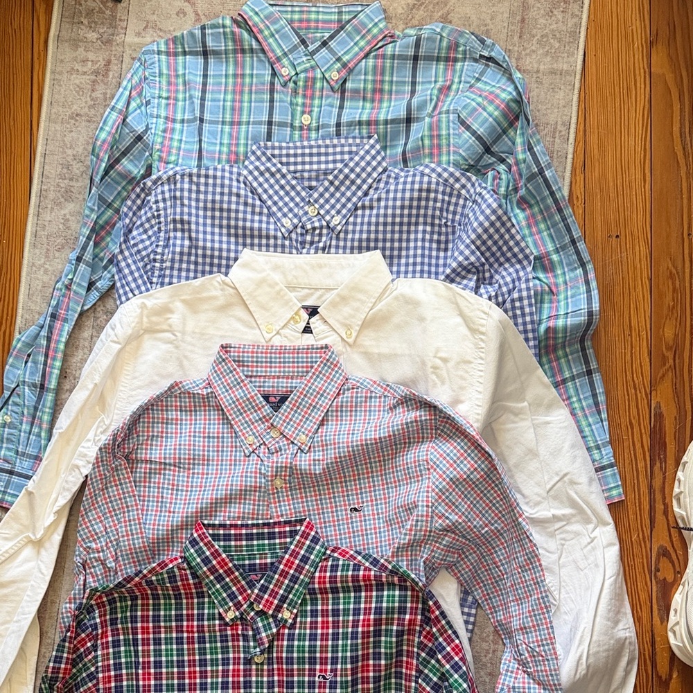 Boys vineyard vines Multi-Color Plaid and Checkered Shirt Collection xl